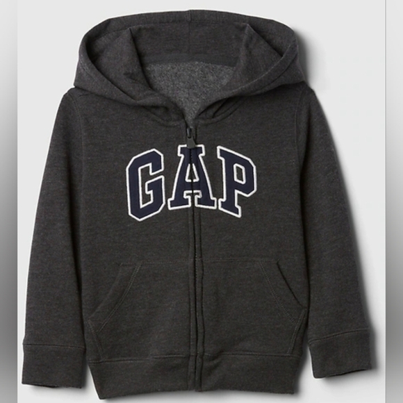 GAP Other - GAP Baby' Relaxed Logo Charcoal Zip Hoodie, Size 6-12m, New